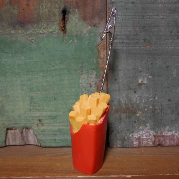 ファストフードカードスタンド メモスタンド バーガー ホットドッグ ポテトアメリカン雑貨の画像