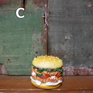 ファストフードカードスタンド メモスタンド バーガー ホットドッグ ポテトアメリカン雑貨の画像