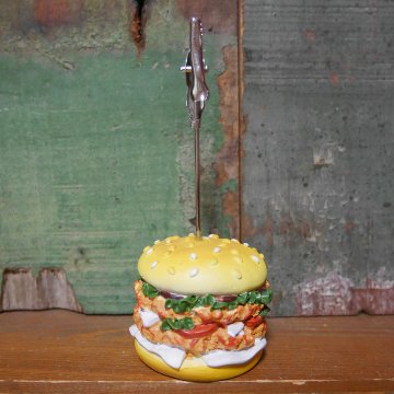 ファストフードカードスタンド メモスタンド バーガー ホットドッグ ポテトアメリカン雑貨の画像