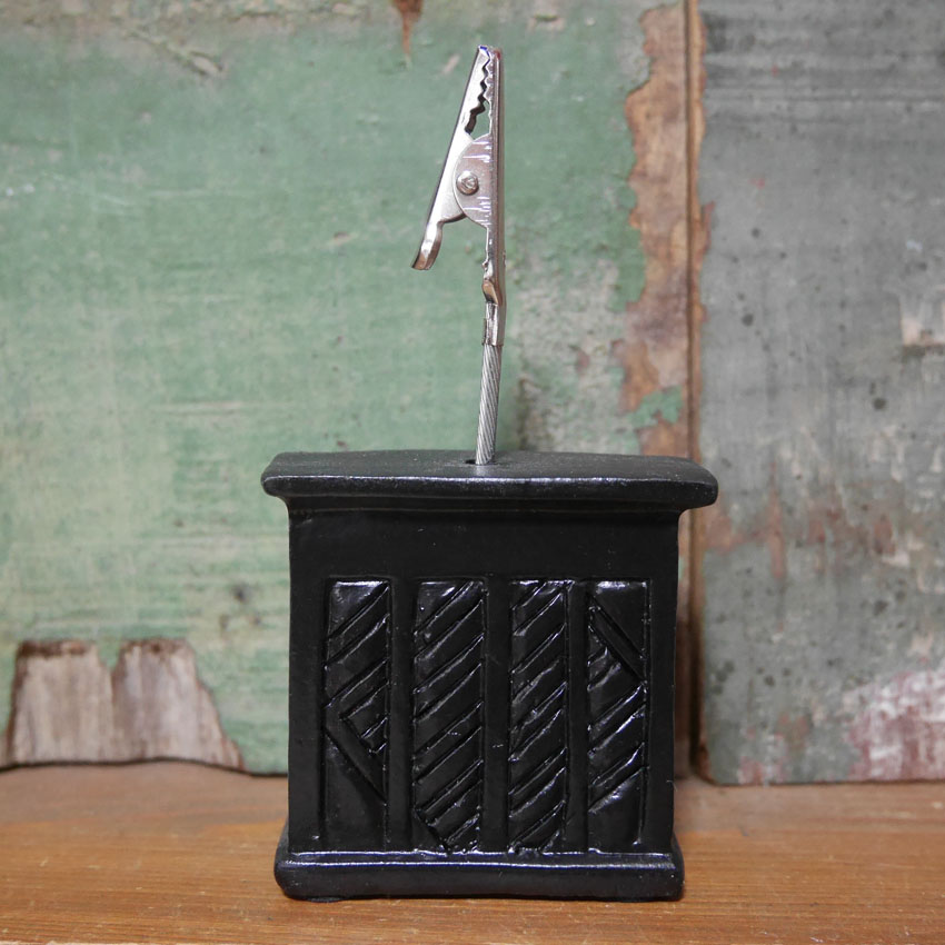 レトロインテリア メモクリップ カードスタンド アンティーク クリップ アメリカン雑貨の画像