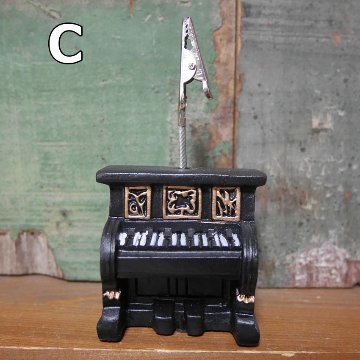 レトロインテリア メモクリップ カードスタンド アンティーク クリップ アメリカン雑貨の画像