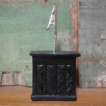 レトロインテリア メモクリップ カードスタンド アンティーク クリップ アメリカン雑貨の画像