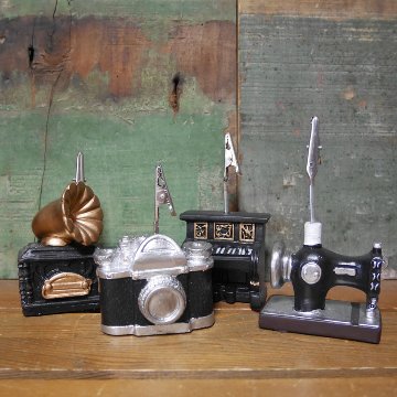 レトロインテリア メモクリップ カードスタンド アンティーク クリップ アメリカン雑貨の画像