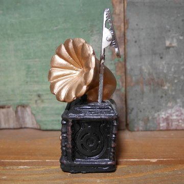 レトロインテリア メモクリップ カードスタンド アンティーク クリップ アメリカン雑貨の画像