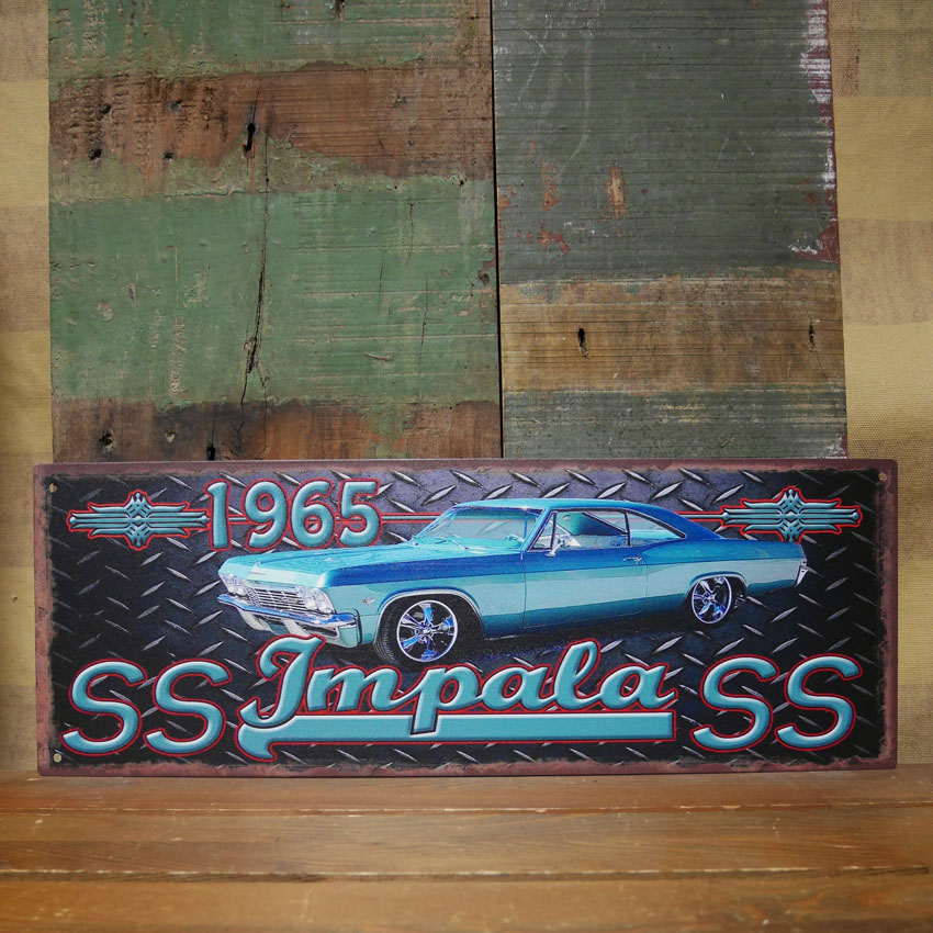 アンティークプレート 1965 Chevrolet Impala SS ガレージ インテリア