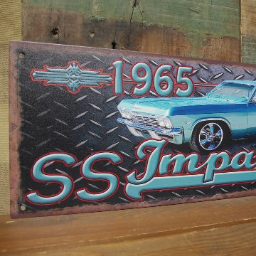 アンティークプレート 1965 Chevrolet Impala SS ガレージ インテリア