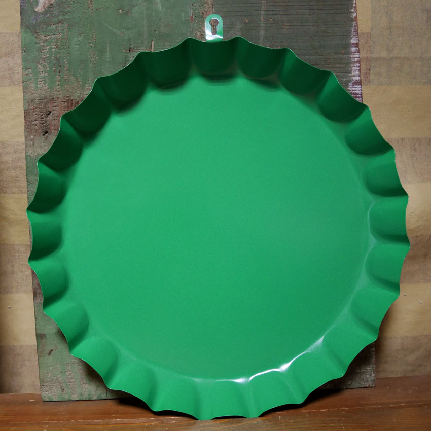 ハイネケン ダメージ仕上げボトルキャップサイン Heineken インテリア ボトルキャップ型 ブリキ看板 アメリカン雑貨の画像