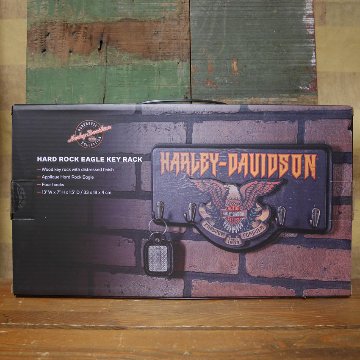 ハーレーダビッドソン ハードロック イーグル キーラック  ウッドフック ボード アメリカ雑貨の画像