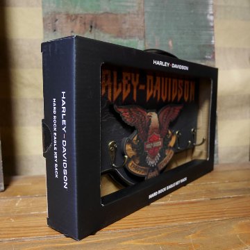 ハーレーダビッドソン ハードロック イーグル キーラック  ウッドフック ボード アメリカ雑貨の画像