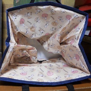 スヌーピー  レジかご用　保冷 保温バッグ ショッピング トートバッグ エコバッグの画像