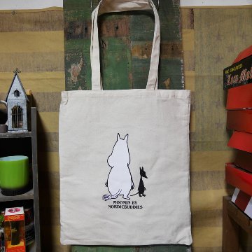 ムーミン トートバッグ ベージュ MOOMIN マルチバッグ ショッピングバッグの画像