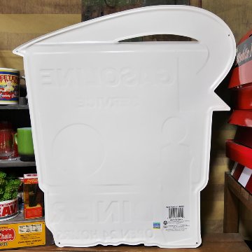 ダイカット エンボス サイン TEXACO GASOLINE SERVICE インテリア DINER テキサコ ブリキ看板 アメリカン雑貨の画像