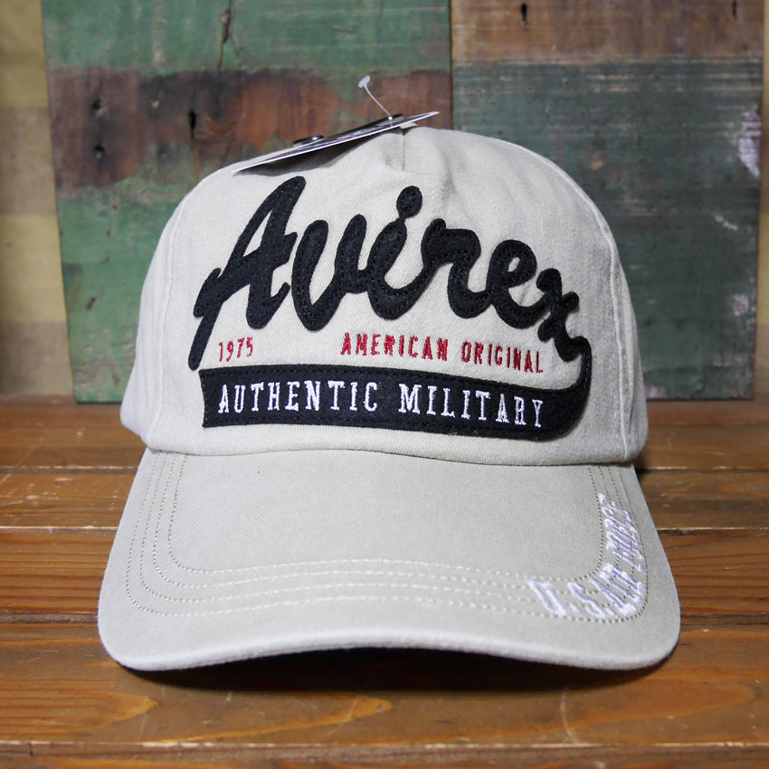 AVIREX フェルト叩きつけ キャップ PIGMENTCAP ベージュ アヴィレックス 帽子 ミリタリー　アメカジ　アメリカン雑貨の画像