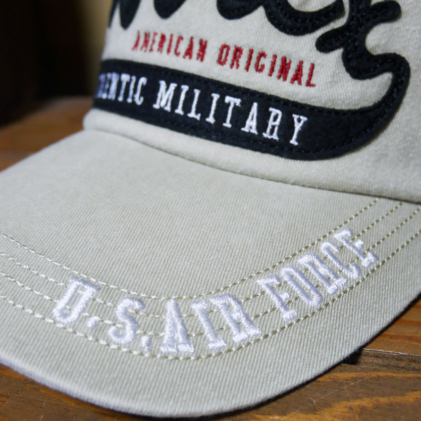 AVIREX フェルト叩きつけ キャップ PIGMENTCAP ベージュ アヴィレックス 帽子 ミリタリー　アメカジ　アメリカン雑貨の画像