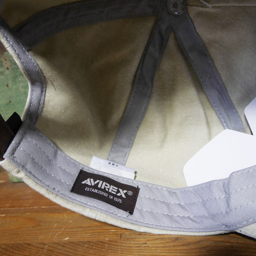 AVIREX フェルト叩きつけ キャップ PIGMENTCAP ベージュ アヴィレックス 帽子 ミリタリー　アメカジ　アメリカン雑貨の画像