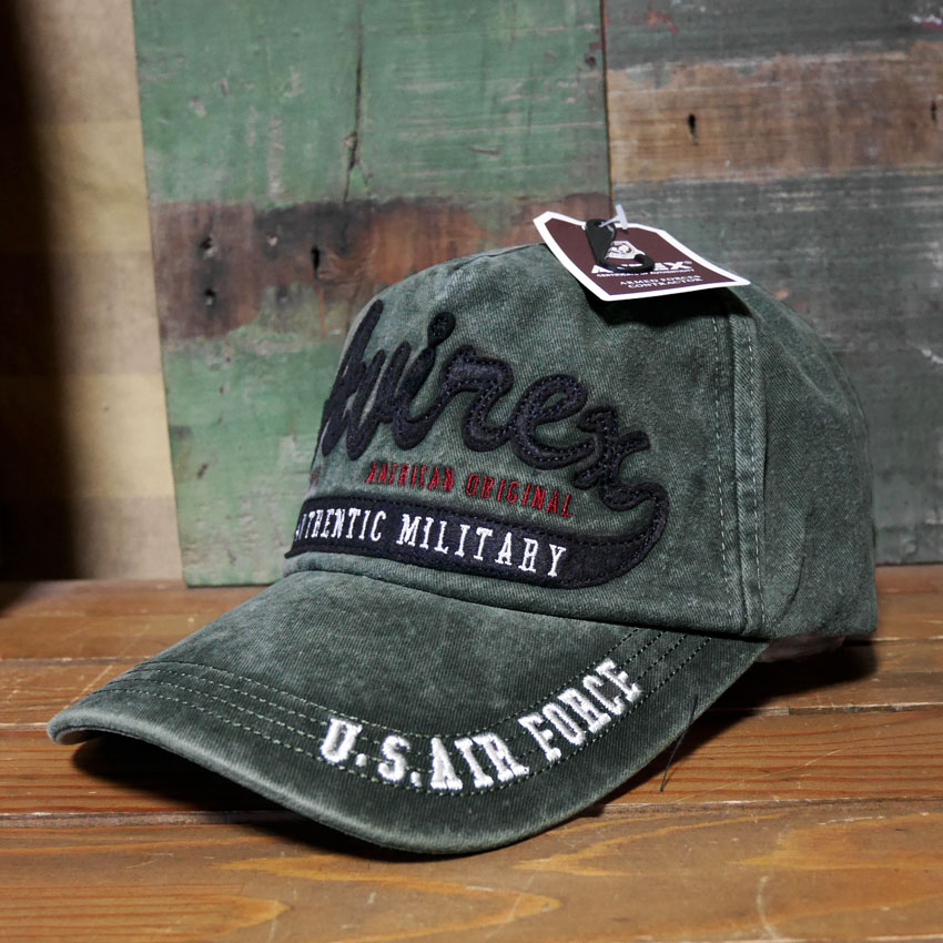 AVIREX フェルト叩きつけ キャップ PIGMENTCAP  カーキ  アヴィレックス 帽子 ミリタリー　アメカジ　アメリカン雑貨の画像