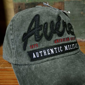 AVIREX フェルト叩きつけ キャップ PIGMENTCAP  カーキ  アヴィレックス 帽子 ミリタリー　アメカジ　アメリカン雑貨の画像