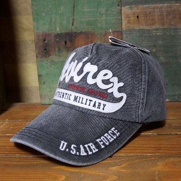 AVIREX フェルト叩きつけ キャップ PIGMENTCAP チャコール  アヴィレックス 帽子 ミリタリー　アメカジ　アメリカン雑貨の画像