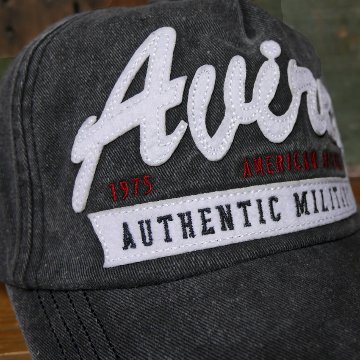 AVIREX フェルト叩きつけ キャップ PIGMENTCAP チャコール  アヴィレックス 帽子 ミリタリー　アメカジ　アメリカン雑貨の画像