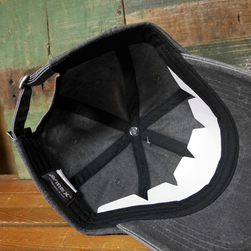 AVIREX 50周年 アニバーサリー キャップ 50th ANNIVERSARY LOGO PIGMENTCAP ブラック アヴィレックス 帽子 ミリタリー　アメカジ　アメリカン雑貨の画像