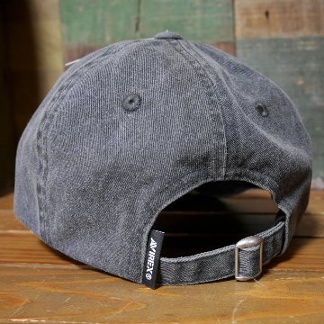 AVIREX 50周年 アニバーサリー キャップ 50th ANNIVERSARY LOGO PIGMENTCAP ブラック アヴィレックス 帽子 ミリタリー　アメカジ　アメリカン雑貨の画像