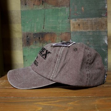 AVIREX 50周年 アニバーサリー キャップ 50th ANNIVERSARY LOGO PIGMENTCAP ブラウン アヴィレックス 帽子 ミリタリー　アメカジ　アメリカン雑貨の画像