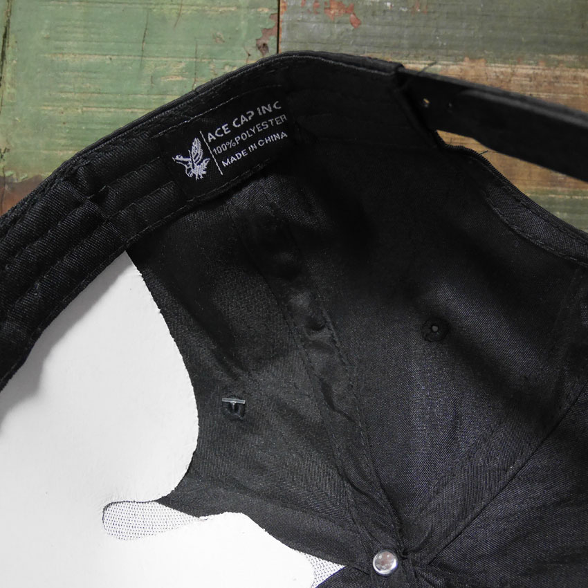 カリフォルニア フラット バイザー CALIFORNIA BEAR ソリッド ブラック 帽子 アメカジ　アメリカン雑貨の画像