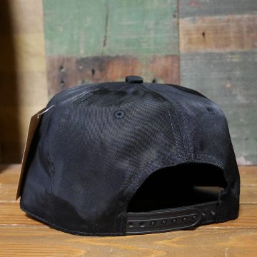 カリフォルニア フラット バイザー CALIFORNIA BEAR ソリッド ブラック 帽子 アメカジ　アメリカン雑貨の画像