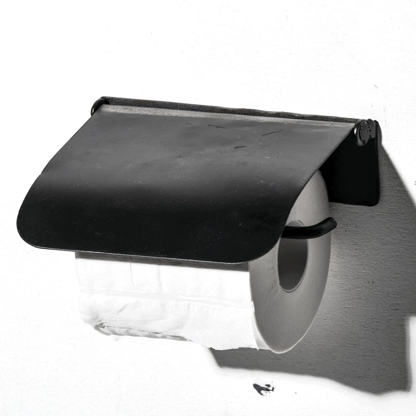 PAPERHOLDER COVER トイレットペーパーホルダー アイアン製 トイレタリー　BLACKの画像