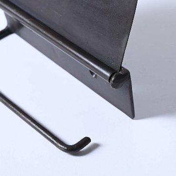 PAPERHOLDER COVER トイレットペーパーホルダー アイアン製 トイレタリー　BLACKの画像