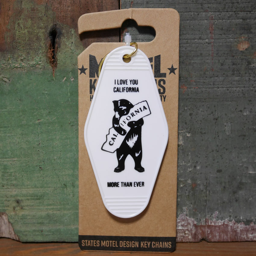 モーテルキーホルダーカリフォルニアベア MOTEL KEY CHAIN CALIFORNIA アメリカン雑貨　の画像