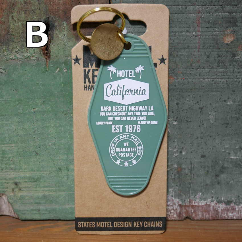 モーテルキーホルダーカリフォルニアベア MOTEL KEY CHAIN CALIFORNIA アメリカン雑貨　の画像