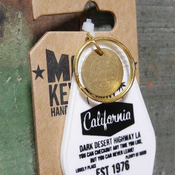 モーテルキーホルダーカリフォルニアベア MOTEL KEY CHAIN CALIFORNIA アメリカン雑貨　の画像
