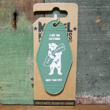 モーテルキーホルダーカリフォルニアベア MOTEL KEY CHAIN CALIFORNIA アメリカン雑貨　の画像