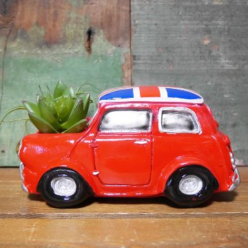 グリーンポット Bang Bang Car ミニクーパー フラワーポット Pot truck ガーデニング プランター 35208の画像