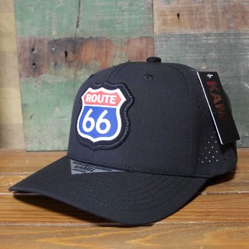ルート66 キャップ  HYDRO PERFORATE（ハイドロ・パーフォレート） ROUTE66 ブラック 帽子  アメカジ　アメリカン雑貨の画像