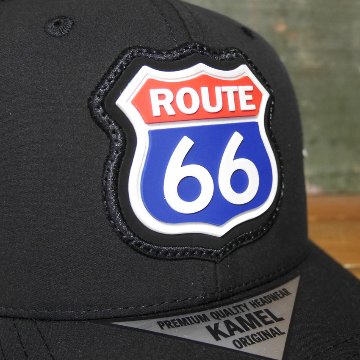 ルート66 キャップ  HYDRO PERFORATE（ハイドロ・パーフォレート） ROUTE66 ブラック 帽子  アメカジ　アメリカン雑貨の画像