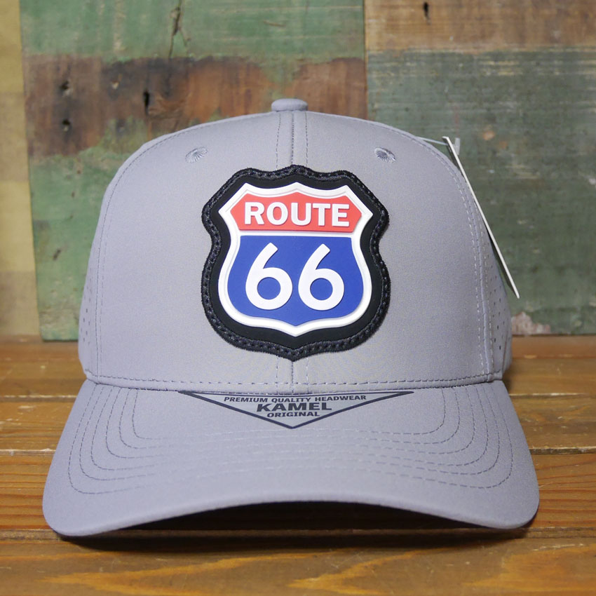 ルート66 キャップ  HYDRO PERFORATE（ハイドロ・パーフォレート） ROUTE66 グレー 帽子  アメカジ　アメリカン雑貨の画像