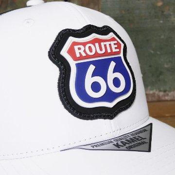 ルート66 キャップ  HYDRO PERFORATE（ハイドロ・パーフォレート） ROUTE66 ホワイト/ブラック 帽子  アメカジ　アメリカン雑貨の画像