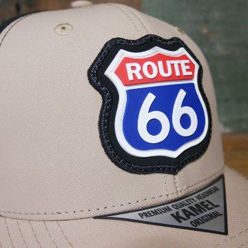 ルート66 キャップ  HYDRO PERFORATE（ハイドロ・パーフォレート） ROUTE66 ベージュ/ブラック 帽子  アメカジ　アメリカン雑貨の画像