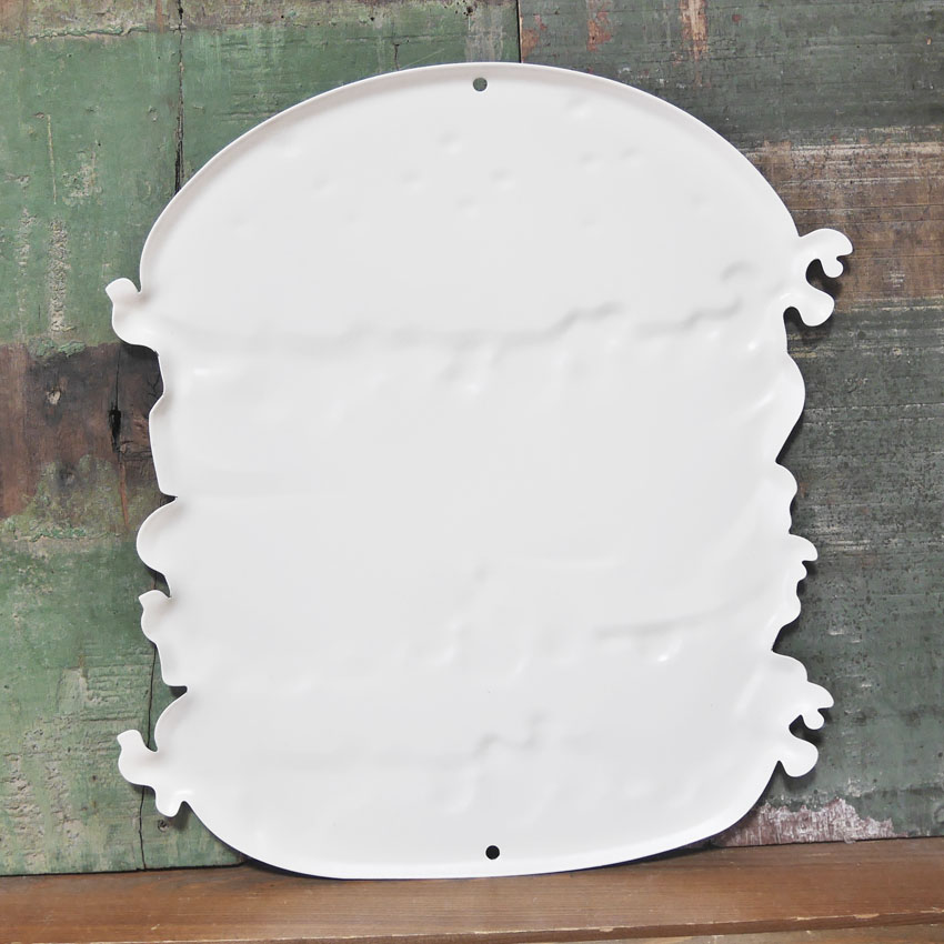 フードサイン ハンバーガー エンボスブリキ看板　ティンサイン　アメリカン雑貨の画像