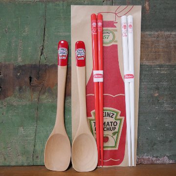 HEINZ ハインツ ペア箸＆スプーンセット カトラリー 食器 アメリカン雑貨の画像