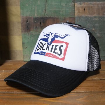 Dickies ディッキーズ DK EX COW MOTIF MESH CAP ホワイト/ブラック 帽子  アメカジ　アメリカン雑貨の画像