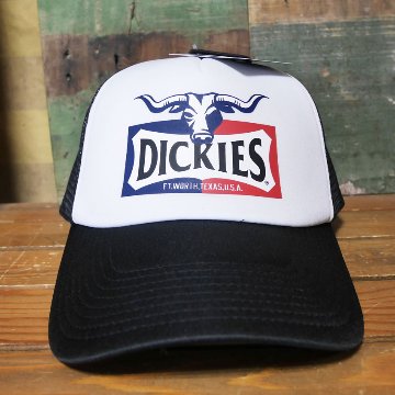 Dickies ディッキーズ DK EX COW MOTIF MESH CAP ホワイト/ブラック 帽子  アメカジ　アメリカン雑貨の画像