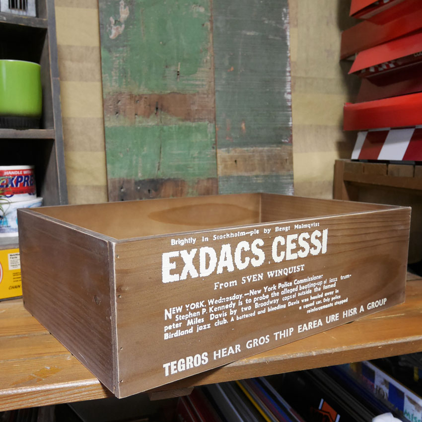 木箱ストッカー ダークブラウン 収納ボックス BREA  インテリア雑貨 アメリカン雑貨の画像