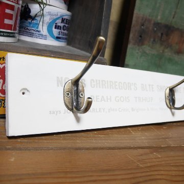 4連 ウォールフック ホワイト フックハンガー 60cm アンティーク  アメリカン雑貨インテリア雑貨の画像