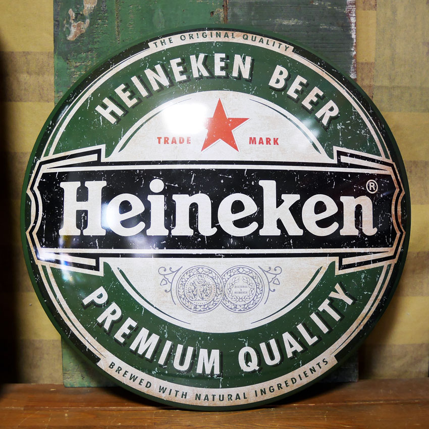 ハイネケン ドームメタルサイン Heineken インテリア ドーム型 ブリキ看板　アメリカン雑貨の画像