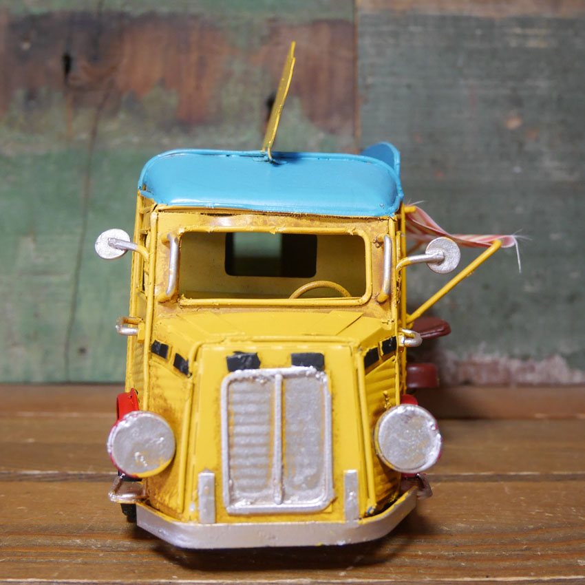 ノスタルジックデコ フードカー ホットドッグ キッチンカー ブリキのおもちゃ フードトラック ブリキ製自動車 アメリカン雑貨の画像