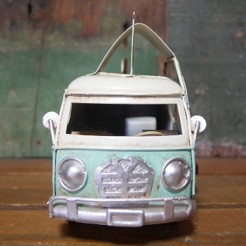 ノスタルジックデコ フードカー コーヒーショップ キッチンカー ブリキのおもちゃ COFFEE フードトラック ブリキ製自動車 アメリカン雑貨の画像