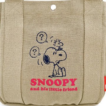 スヌーピー トート ＩＰ デリ PENUTS リサイクルコットン エコバッグ 手提げカバンアメリカン雑貨の画像